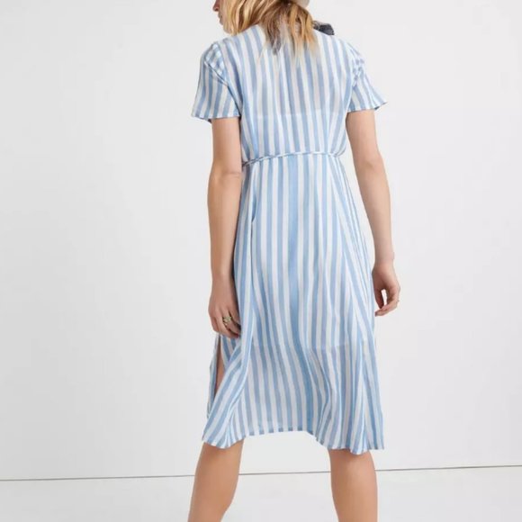 Lucky Brand Bold Stripe Wrap Dress - Picture 3 of 7
